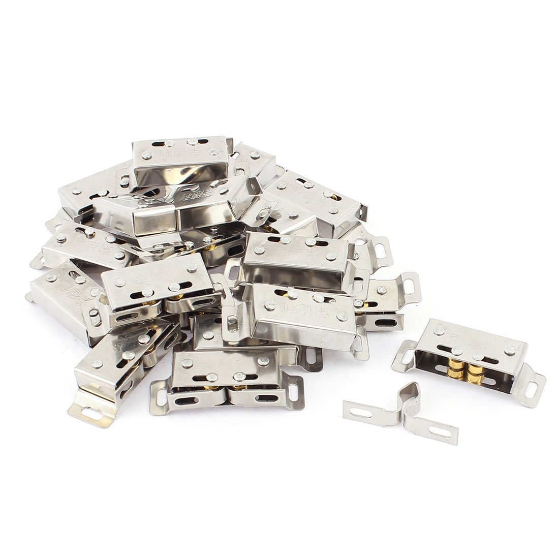 sourcing map 50mm Long Stainless Steel Door Double Ball Roller Catch Latch 20pcs