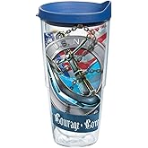 Tervis Navy Made in USA Double Walled Insulated Tumbler Travel Cup Keeps Drinks Cold & Hot, 24oz, Anchor