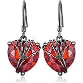 Shusukue Skull Earrings for Women 925 Sterling Silver Halloween Skull Skeleton Drop Dangle Earrings Gothic Halloween Party Jewelry Gifts