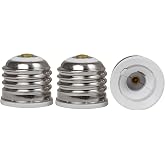 TWDRTDD E26 to E11 Socket Adapter, E26 Female to E11 Male Base Converter for Pool Light Spa Light Chandelier Pendant Light, Convert Medium Base to Mini Candelabra for LED Retrofit (3-Pack)