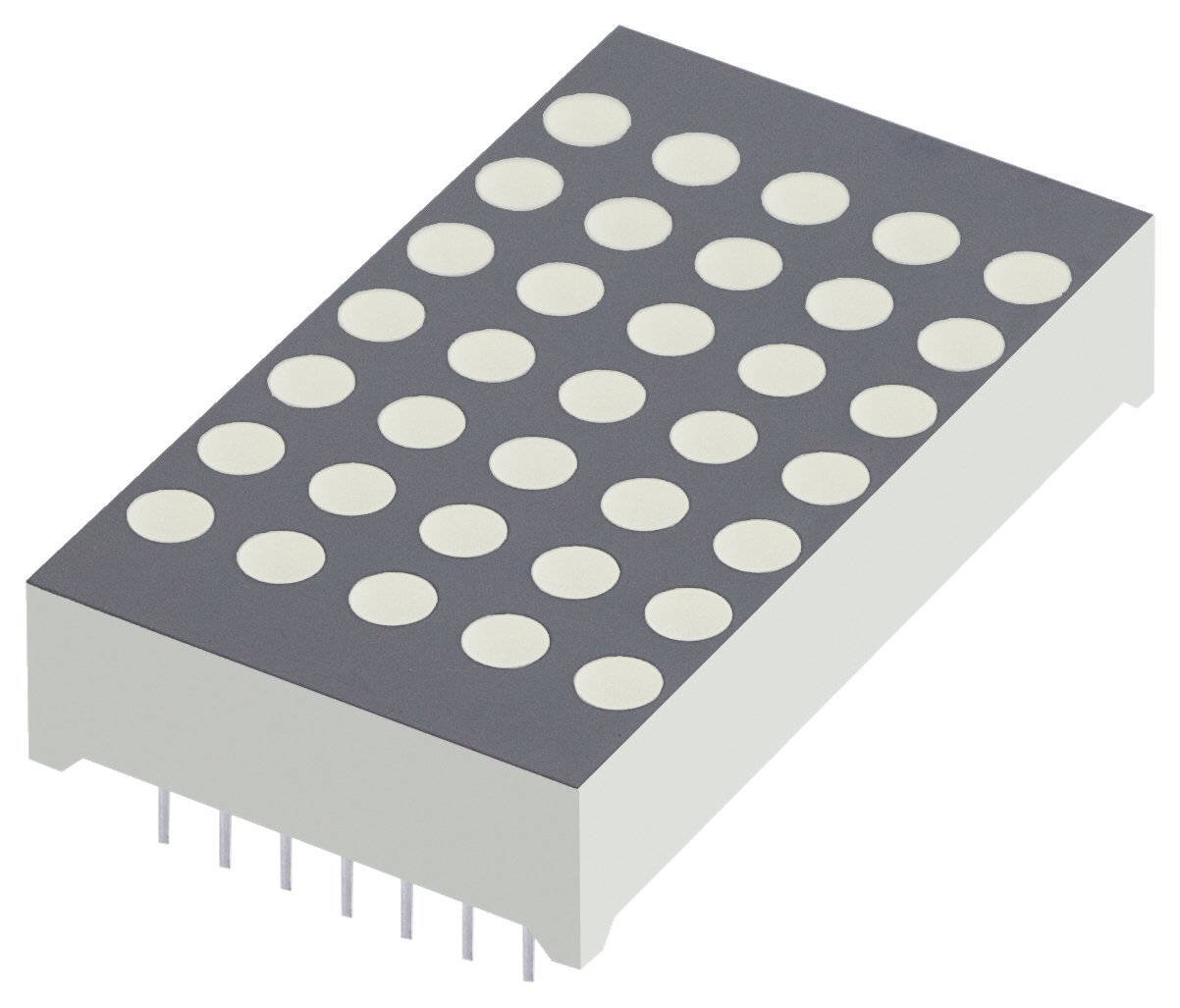 Kingbright TA12-11SEKWA Dot Matrix Display, 5 x 7, 30 mm, Super Bright Orange (Pack of 21)