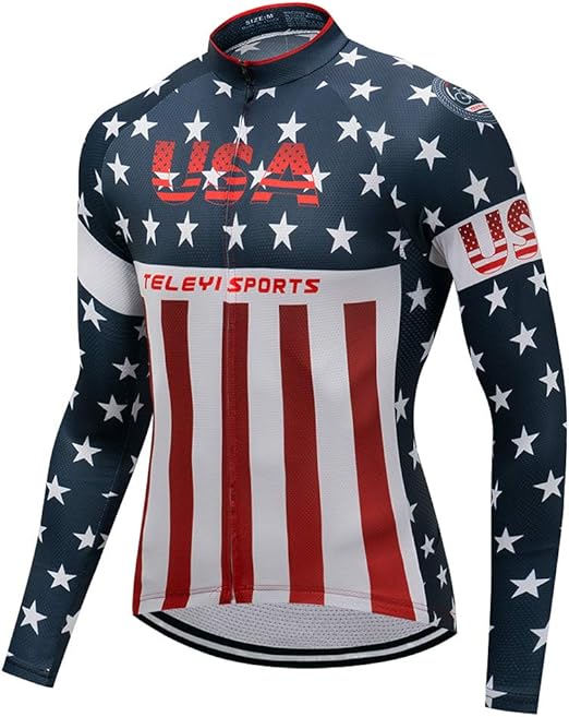 JPOJPO Men's Cycling Jerseys Tops Biking Shirts Long Sleeve Full Zipper