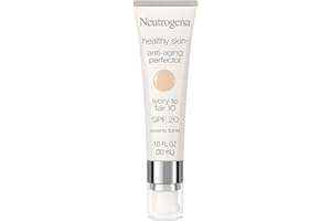 Neutrogena Healthy Skin Anti-Aging Perfector Tinted Facial Moisturizer and Retinol Treatment with Broad Spectrum SPF 20 Sunscreen with Titanium Dioxide, 10 Ivory to Fair, 1 fl. oz