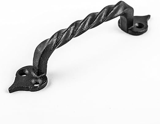 Twisted Black Cast Iron Cabinet Door Drawer Pull 5 7 8 Total