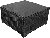 Panana 5 Seater Rattan Garden Sofa Set with Coffee Table Beige Cushions view 3