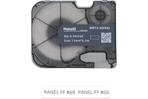 MakeID P31S&P31 All-Weather PET Label Tape with Ribbon Cartridge for Indoor/Outdoor ID and Equipment Labeling - for P31S&P31 Label Maker - 19.68ft L/Roll