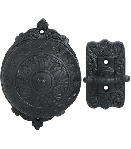 A29 Victorian Twist Doorbell, Wireless Mechanical Chime in Solid