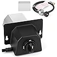 Kitwanda Gas Burner for Ooni Karu 12 Pizza Oven Gas Burner Attachment,Gas Burner Attachment for Ooni Fyra 12, with Gas Converter and Propane Connection Valve Hose,Fire Barriers