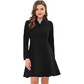 Allegra K Women's Single Breasted Coat A Line Mid-Long Peacoats Outerwear Winter Coats