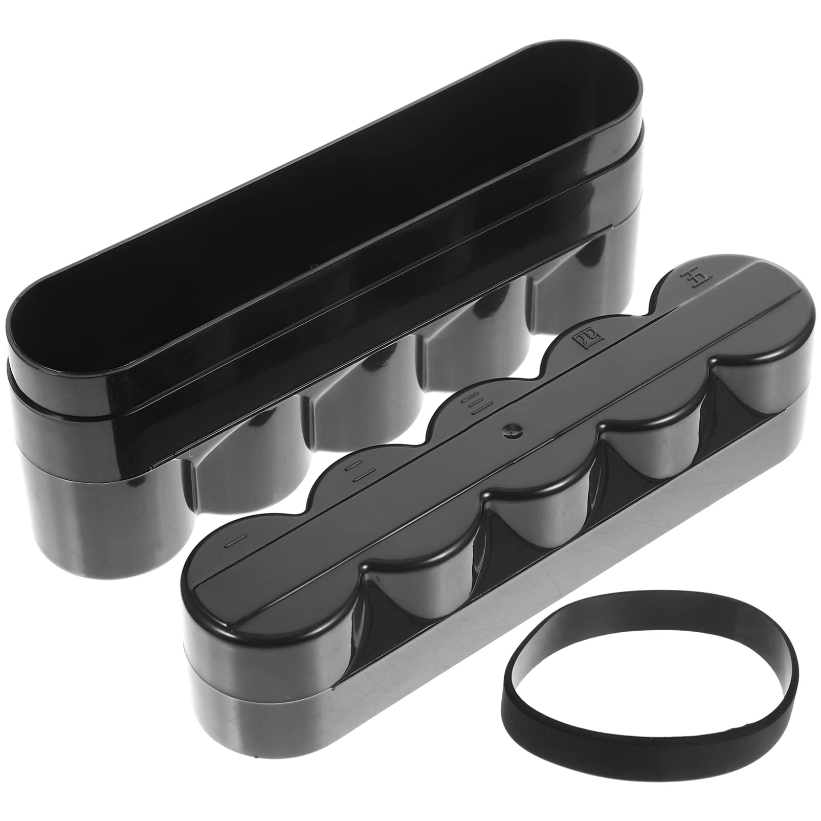 EXCEART 120 Film Storage Box Black Plastic Container with Lid Compact Film Canisters Organizer for Photo Rolls