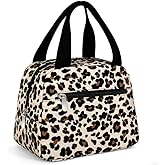 Lunch Bag, Insulated Lunch Bag for Women Men Waterproof Lunch Box Lunch Tote Bag Large Capacity Reusable Insulated Cooler for Work Picnic Beach or Travel,Leopard Print