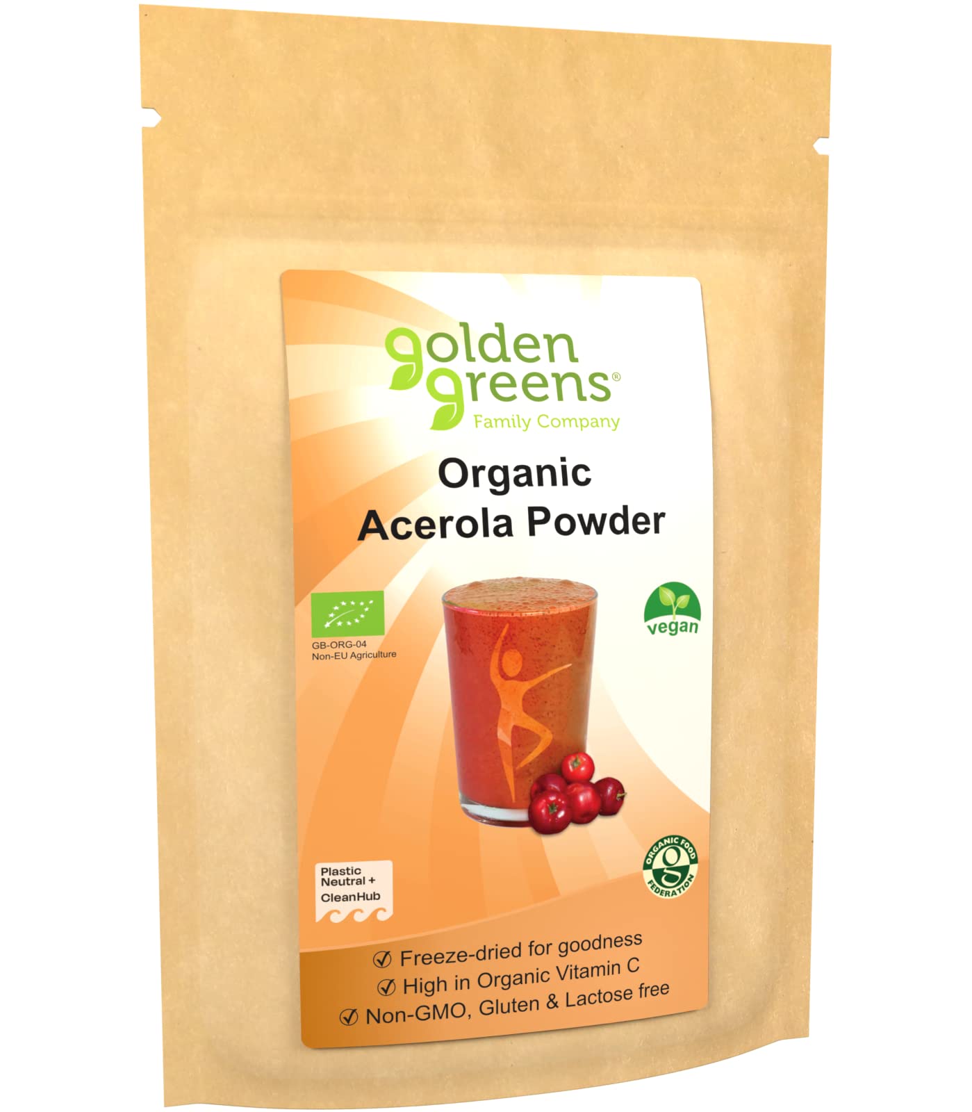 Golden Greens Organic Freeze-Dried Acerola Powder 125g