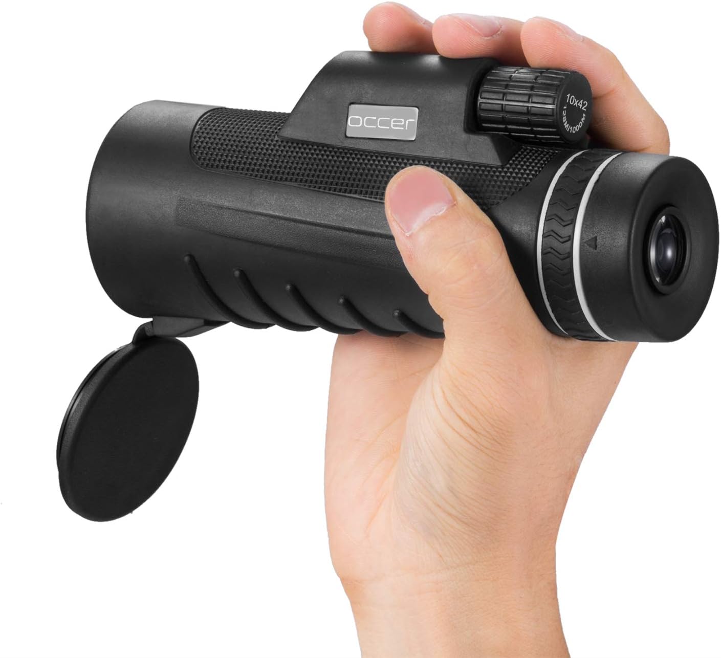 Occer 10X42 High Power Monocular Telescope HD Dual Focus Scope, Waterproof Compact Monocular with BAK4 Multi-Coated Zoom Lens, Low Night Vision for Hunting Bird Watching Camping Outdoor Sporting