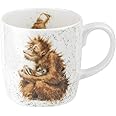 Royal Worcester Wrendale Designs Orangutangle Mug | 14 Ounce Large Coffee Mug with Orangutan Design | Made from Fine Bone China | Microwave and Dishwasher Safe