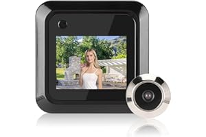 Door Camera, HD Battery Operated Door Peephole Camera, 145° Wide-Angle for Home Entry Door Apartment Front Door
