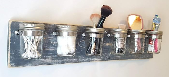 Amazon Com Metallic Gold Mason Jars Makeup Brush Holder Set Of 3