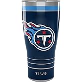 Tervis Traveler NFL Tennessee Titans - MVP Triple Insulated Tumbler Travel Cup Keeps Drinks Cold & Hot, 30oz, Stainless Steel