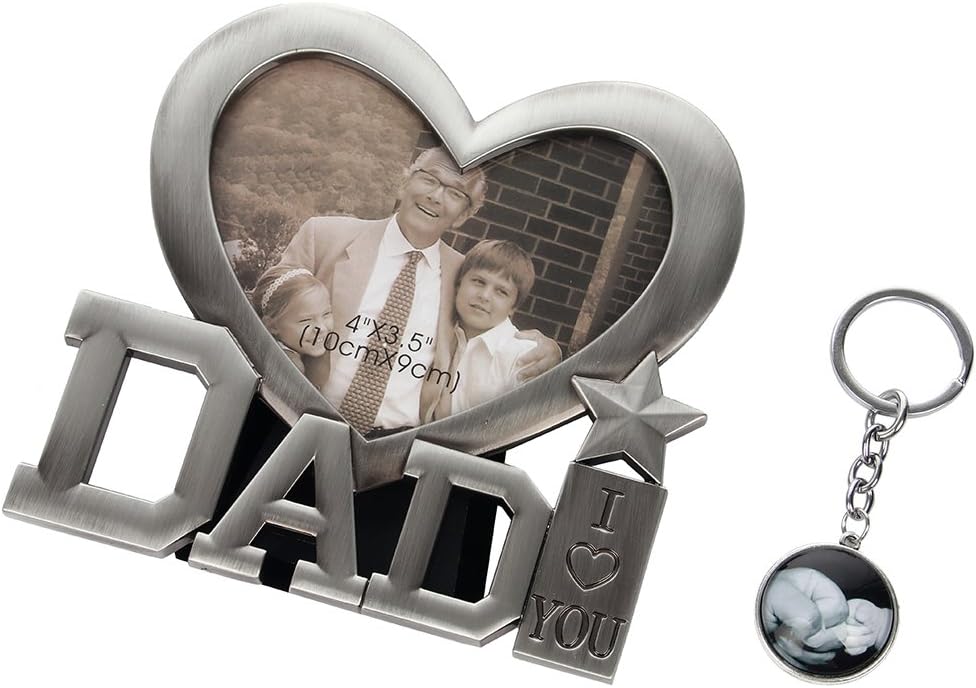 Ogiselestyle "I Love You Dad Classic Design 4x3 Picture Frames Sweet Gift for Father Day or Birthday Gifts