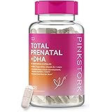Pink Stork Total Prenatal Vitamin with DHA and Folic Acid: Doctor Formulated, Folate, Iron, Biotin, Vitamin D, Vitamin C + Zi