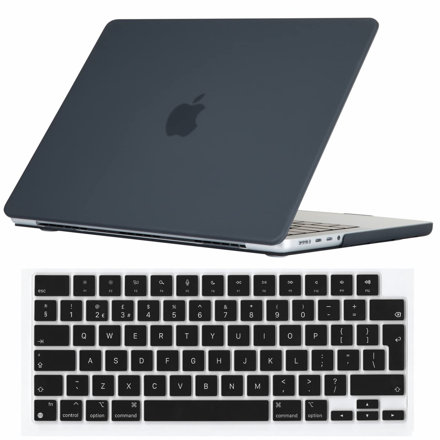 Se7enline Compatible with 2024 2023 2022 2021 MacBook Pro 16 inch Case Frosted Hard Shell Laptop Cover for Mac Pro 16-inch New Model A2991 A3403 A2780 A2485 M4 M3 M2 M1 & Keyboard Skin, Black — image 1