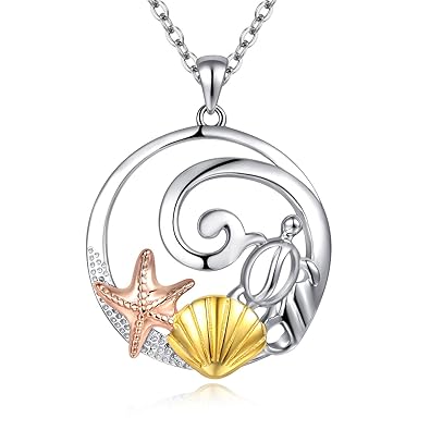 Amazoncom Kaletine Beach Ocean Life Pendant Necklace Sea