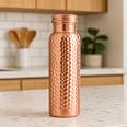 34 Oz Pure Copper Water Bottle Set - Hammered Leak-Proof Bottle With Tumbler, Carrying Bag & Decorative Sleeve - View #9