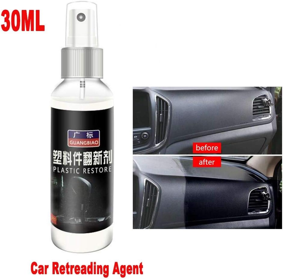 Plastic Restorer,Plastic & Trim Restorer-Shines & Darkens Worn Out Plastic,Wax Instrument Panel Wax Reducing Agent Automotive Interior Auto and Plastic Renovated Coating Paste Maintenance Agent