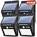 Solar Power Sensor Wall Light, Costech 20 LED Ultra Bright Wireless Security Motion Weatherproof Outdoor Lamp for Patio ,Deck ,Yard ,Garden ,Home (4 Pack)