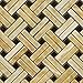 Honey Onyx Stanza Basketweave Mosaic with Black Dots, Polished - 6