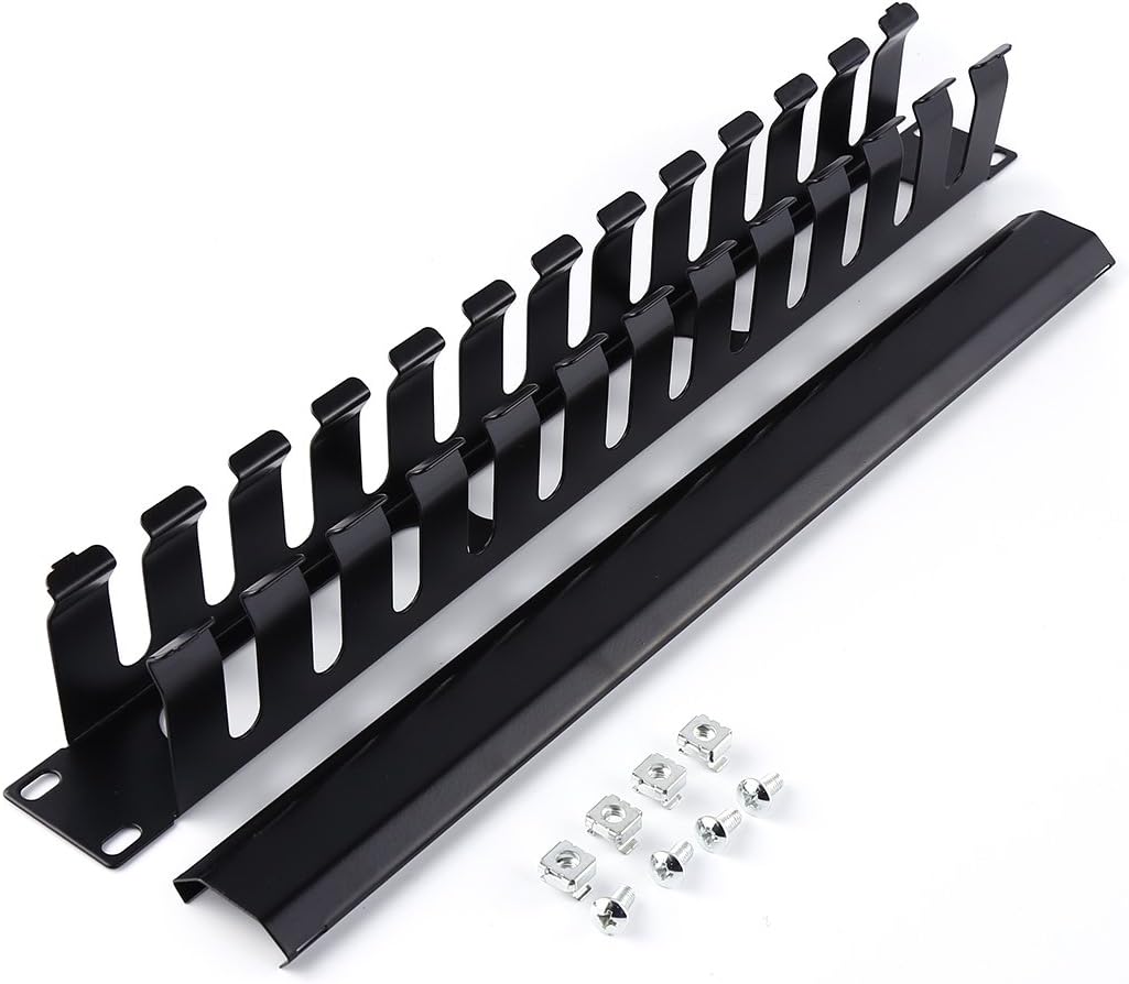 thumbnail image 2 of 1U 19 Inch Server Rack Cable Management Brush Panels 4 Pack 4-Pack 1U Cable Management Panels - 19 Inch Rack Mount Wire Organizers With 24 Slots Server Rack Brushes 2 of 11