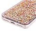 iPhone 6 Case, iPhone 6S Case, Crazy Panda New Soft Bumper Case Luxury Bling Glitter Sparkle Case Infused with Diamond Shape Glitters and Shiny Quicksands for Iphone 6/Iphone 6S - Light Gold