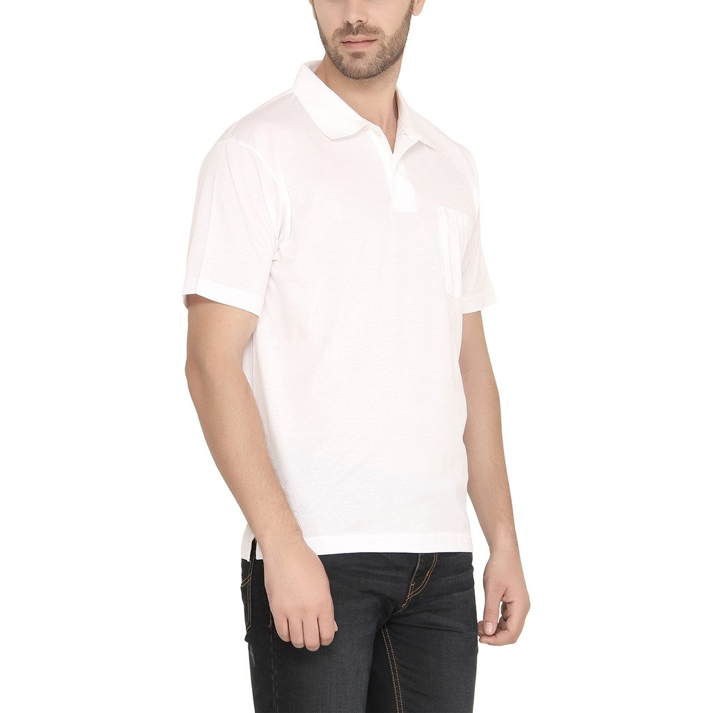 classic polo white half sleeve men t-shirts