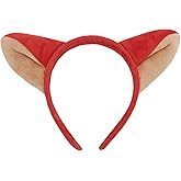 Uintoon Fox Ears Headband Cute Plush Animal Ears Headband for Women Fox Costume Adult Headwear for Cosplay Fancy Dress Party Favors Animal Cosplay Costume Headwear