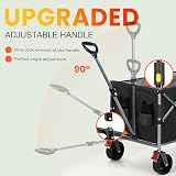 Overmont 300L Folding Trolley Cart - Heavy Duty, All-terrain Wheels view 8