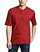 Wolverine Men's Renegade Short Sleeve Henley, Red, Large