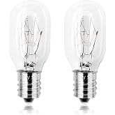 WE05X20431 Dryer Drum Light Bulbs, E12 Base 120V 15W Incandescent, Replaces WE4M305 WE4X718 AP3794707, Fits GE Kenmore Whirlpool Samsung Maytag Clothes Dryers, Warm White 2700K, 2 Pack