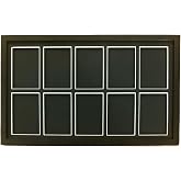 10-Slot Trading Card Display Case - Wall Mount Frame for Baseball, Basketball, Pokemon Cards with Enhanced Protection, Black(10 Cards)
