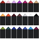 Xuhal 21 Pcs Pre Folded Triangles Pocket Square Suit Masculine Polyester Pocket Square Handkerchief on Card for Men, 21 Colors