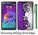 Samsung Galaxy Note Edge Phone Case - Premium Pretty Design Protector Hard Back Cover Case + 1 of New Metal Stylus Touch Screen Pen (Purple Silver Flower Vine Swirl)