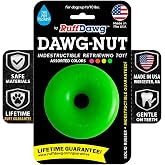 Ruff Dawg Dawg-Nut Medium 3.5&rdquo; &ndash; Heavy-Duty Solid Rubber Donut Dog Chew Toy for Dogs Under 40 lbs &ndash; Floats &amp; Bounces &ndash; Made in USA &ndash; Assorted Neon Colors