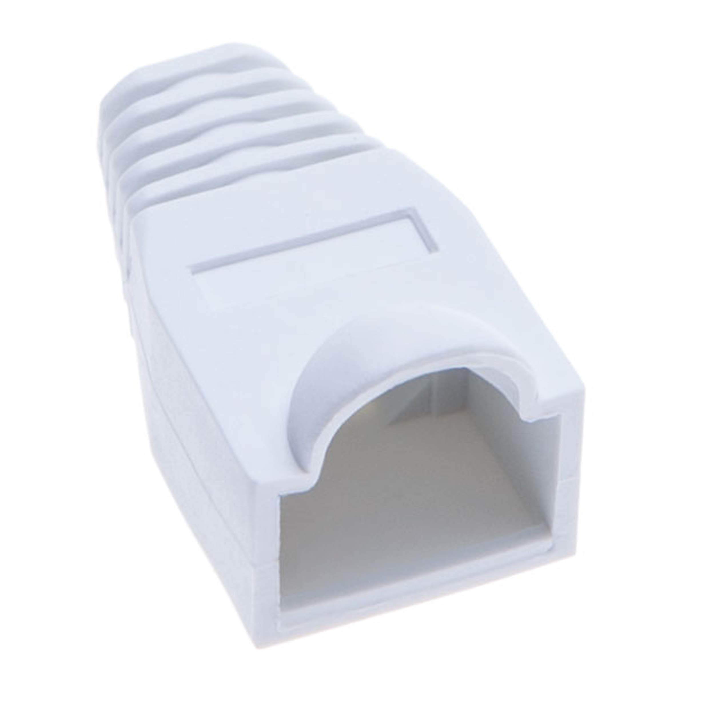 Keple RJ45 Boots Plastic Network Wire LAN Strain Connector Boot Ends Caps | RJ45 Connector Ethernet Cover for Cat6 Cat6e Cat5 Cat5e Cable | RJ 45 Cable Plug Protectors | White, 20PCS