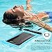 Waterproof Phone Pouch,FITFORT IPX8 Universal Floating Waterproof Case Fingerprints Available TPU Clear Dry Bag Compatible iPhone X 8 7 6 Plus Galaxy Google Pixel HTC LG Sony (2-Pack)-Black&Crystal