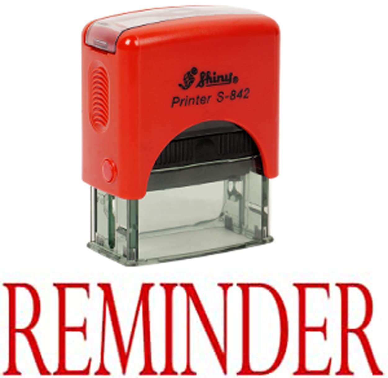 Reminder Self Inking Rubber Stamp Office Stationary Custom Shiny Stamp