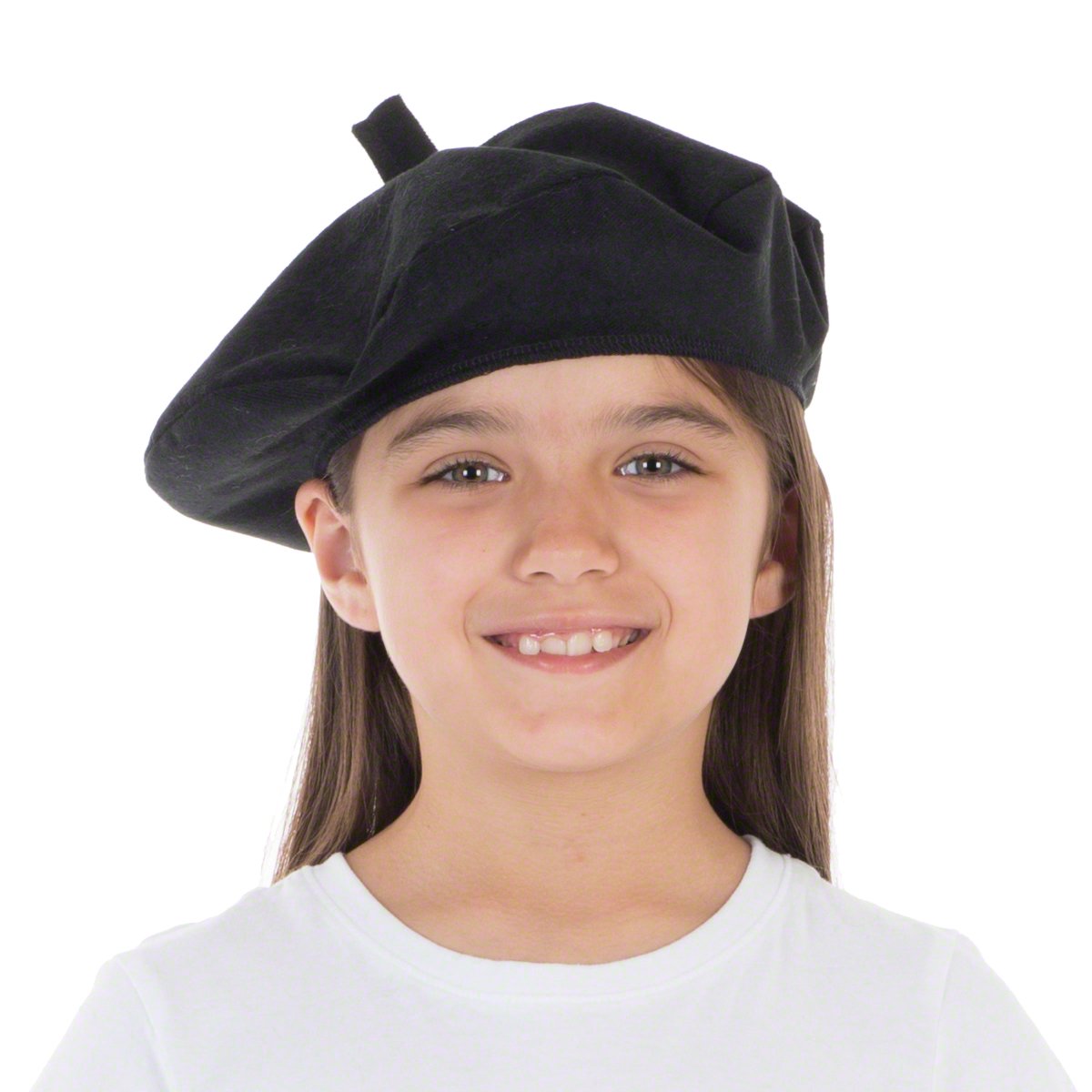 Charlie Crow Black Beret costume accessory for kids. One size 3-12 Years.