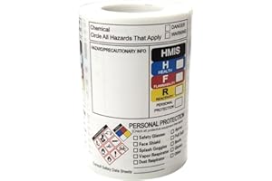 SDS OSHA Data Labels for Chemical Safety Data 4 x 3 Inch GHS Secondary Container Label-250 Pcs MSDS Stickers with GHS Pictogr