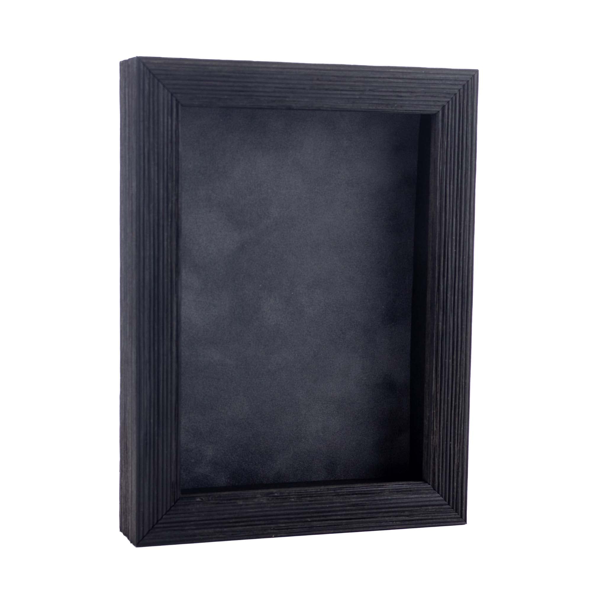 11x17 Distressed Black Shadowbox Frame - Interior