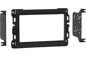 Metra 95-6518B 2013 & Up Ram 1500/2500/3500 without 8.4" Screen Double-DIN Mount Kit, Matte black