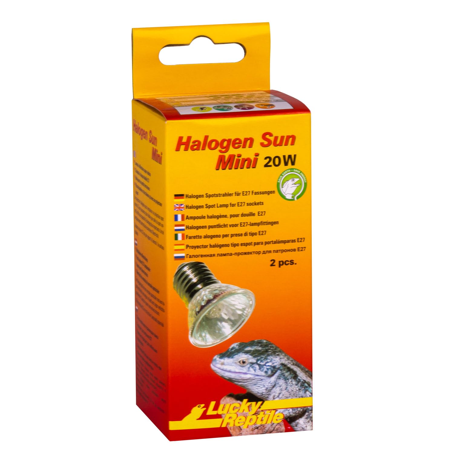 Lucky Reptile HSM-20 Halogen Sun, Mini, 20 Watt, 2 Pieces