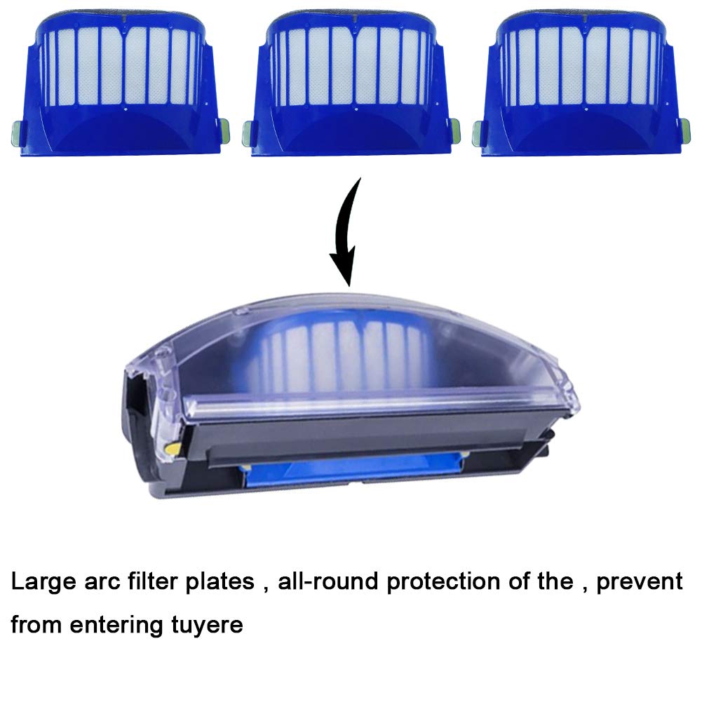 Kit Cepillos Repuestos de Accesorios para Aspiradoras iRobot Roomba Serie 600 605 610 615 616 620 625 630 631 632 639 650 651 660 670 671 680 681 691-15PCS