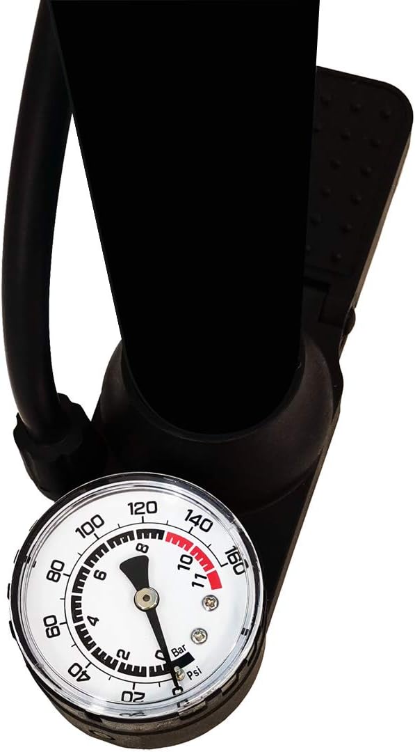 TPI Portable Bike Floor Pump, Black : Sports & Outdoors